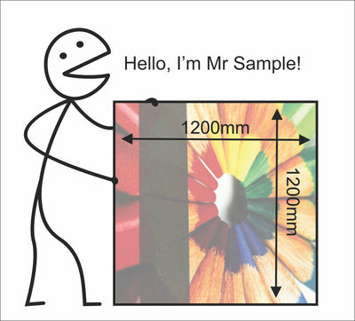 Corflute Sign with your design in 1200x1200mm size, includes a full-colour digital print on quality vinyl