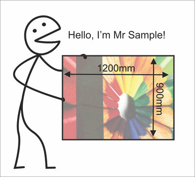 Corflute Sign with your layout in 1200x900mm size, portrait or landscape,includes quality colour printing on vinyl