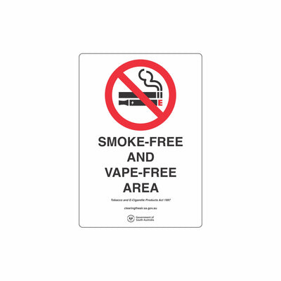 A4 Aluminium No vaping No smoking area sign for updated school smoking prohibited regulations