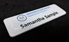 Premium finish badge with crystal acrylic doming